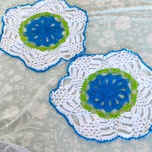 Handmade crochet doilies